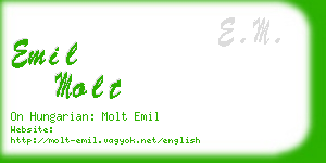 emil molt business card